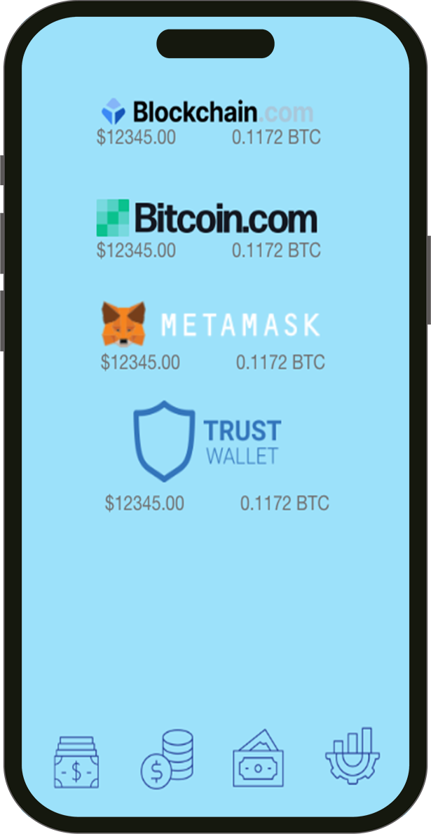 Screenshot of Bitcoin Wallet on iPhone